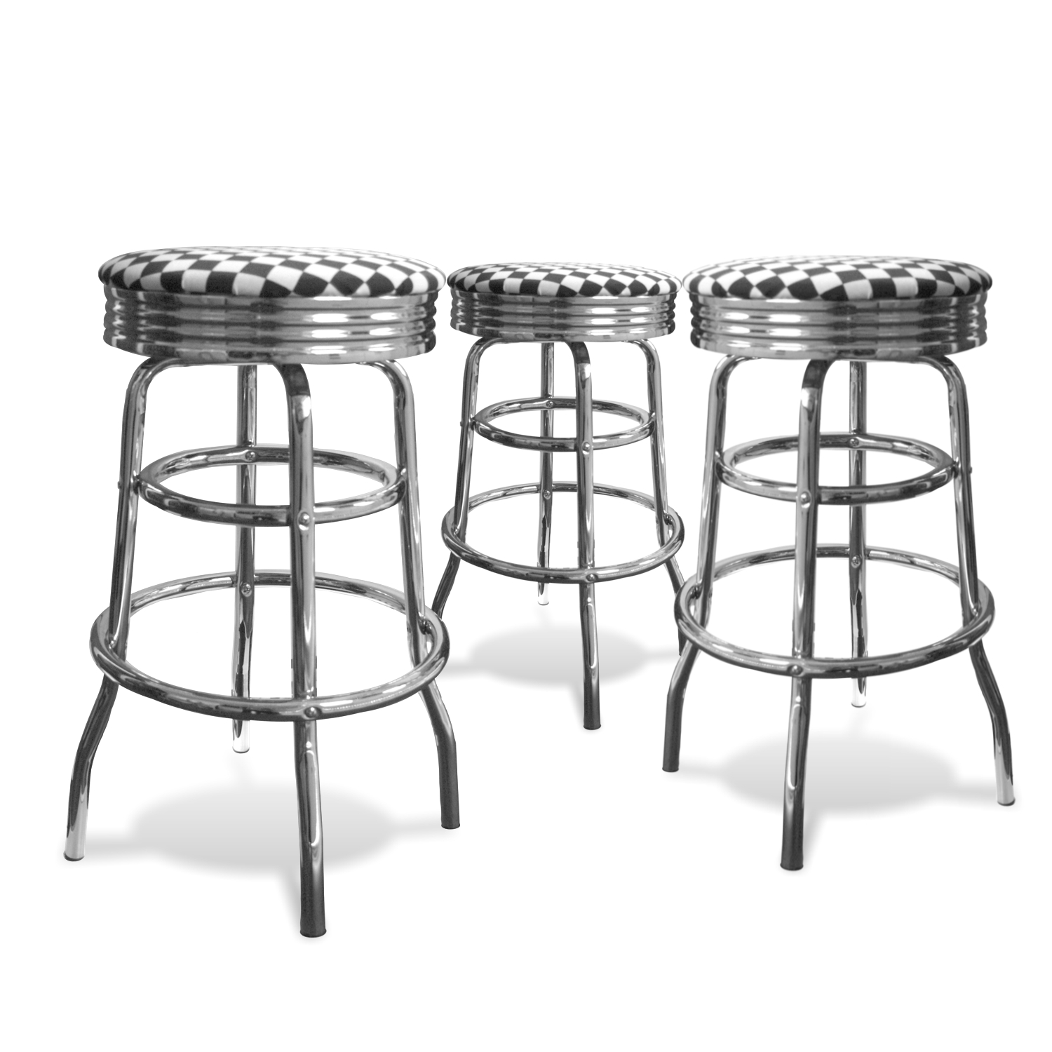 Barhocker American Rockabilly Stahlrohr Retrodesign Diner 50s Stuhl