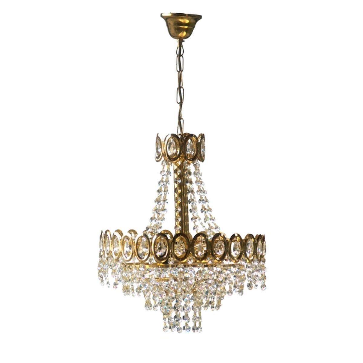 goldener spektralfarben Bleikristall Vollbehang Luster Hängelampe Bleikristall Luster