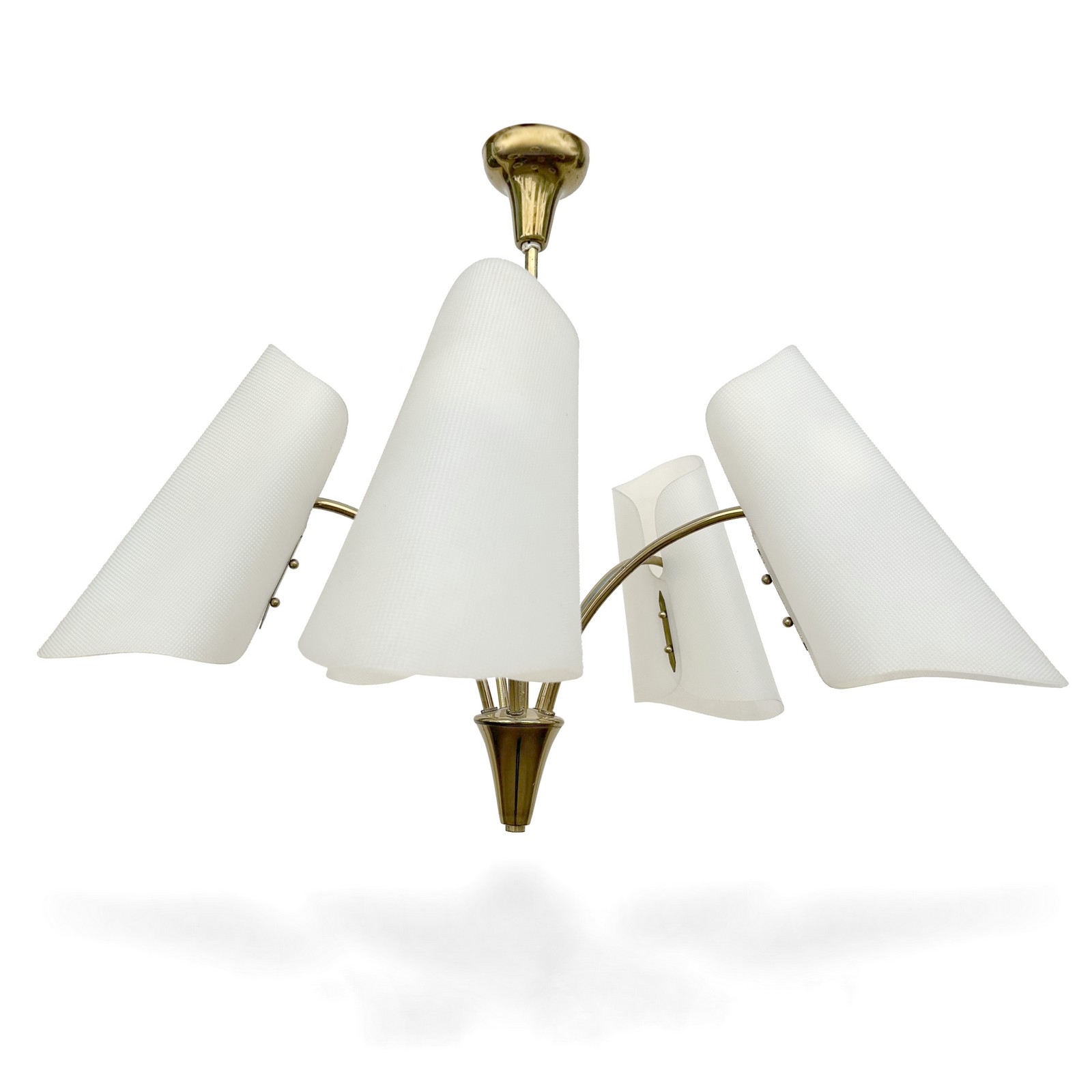 Vintage Lampe 60er-Jahren Rupert Nikoll Midcentury Leuchter Midcentury Hängelampe Retro Tütenlampe Vintage Kalmar