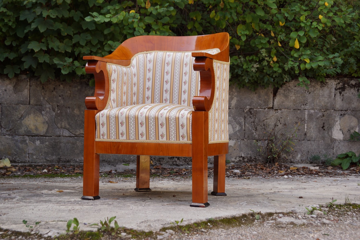 Antiker Biedermeier Sessel Schaufellehne Fauteuil