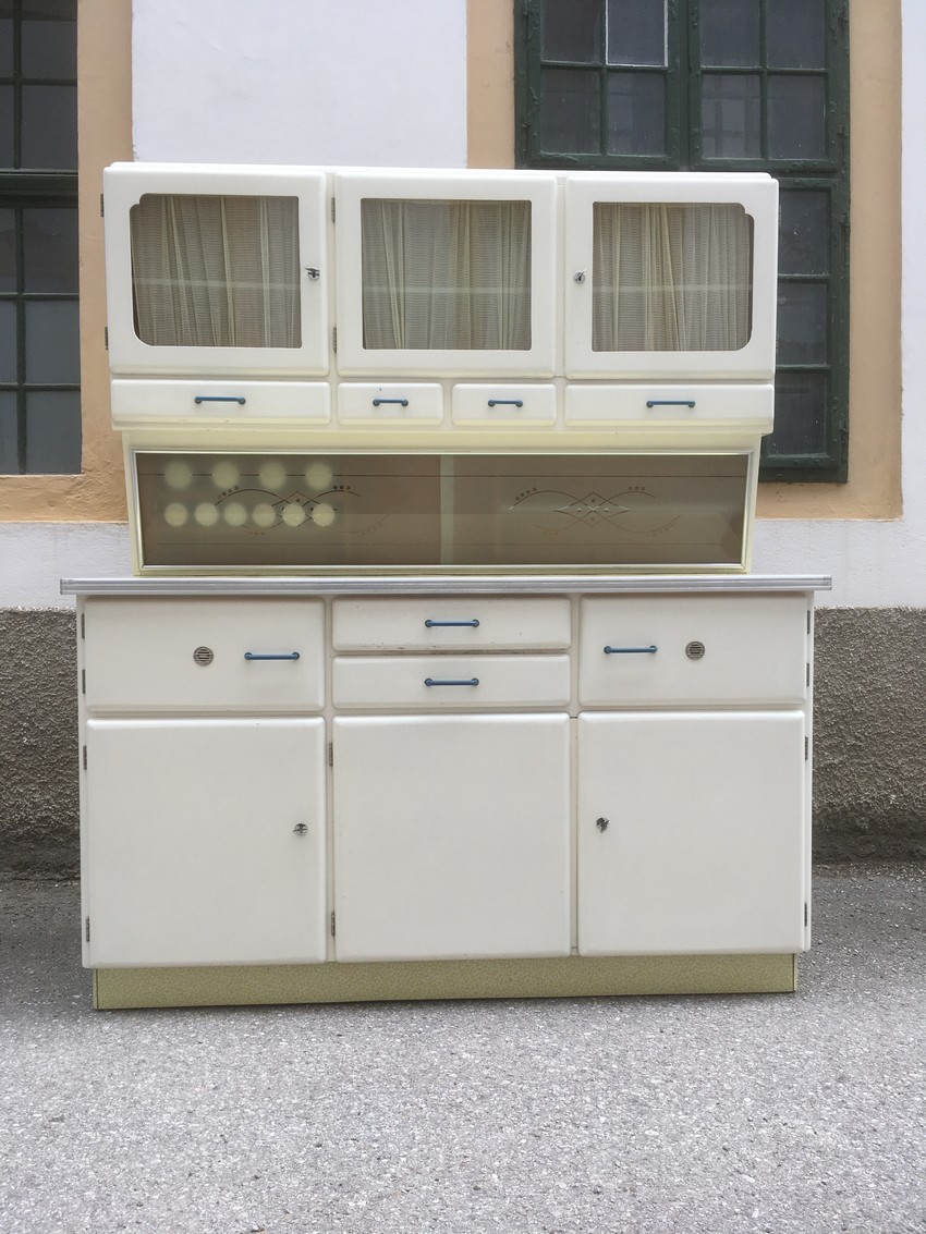 Shabby Kuechenschrank weiß creme