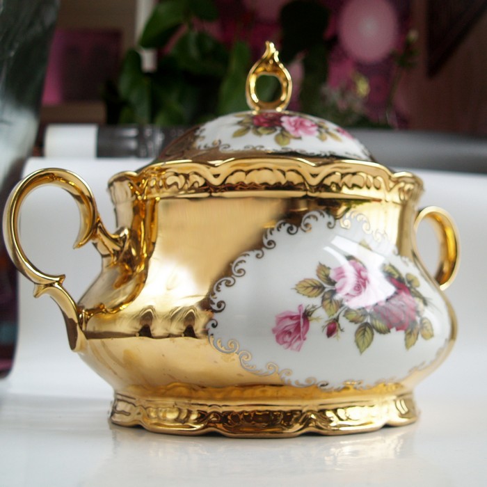 Suppentopf 24k Porzellan Shabby Chic Keksdose Bavaria Terrine