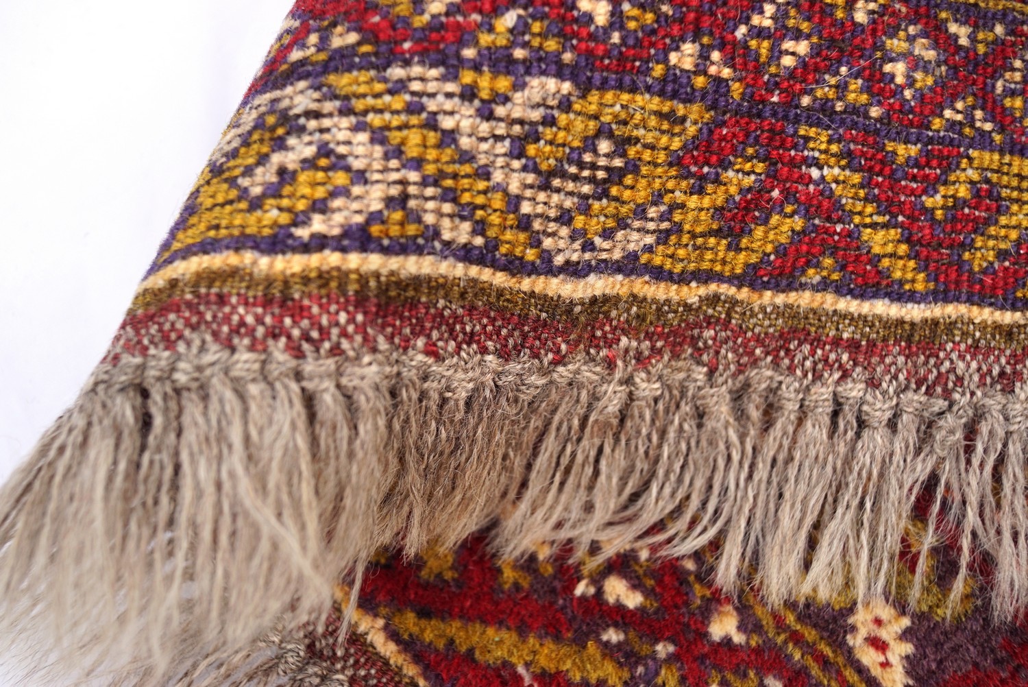 Handgeknüpfter Orientteppich ORIGINAL antik Perser Teppich Vintage rot lila