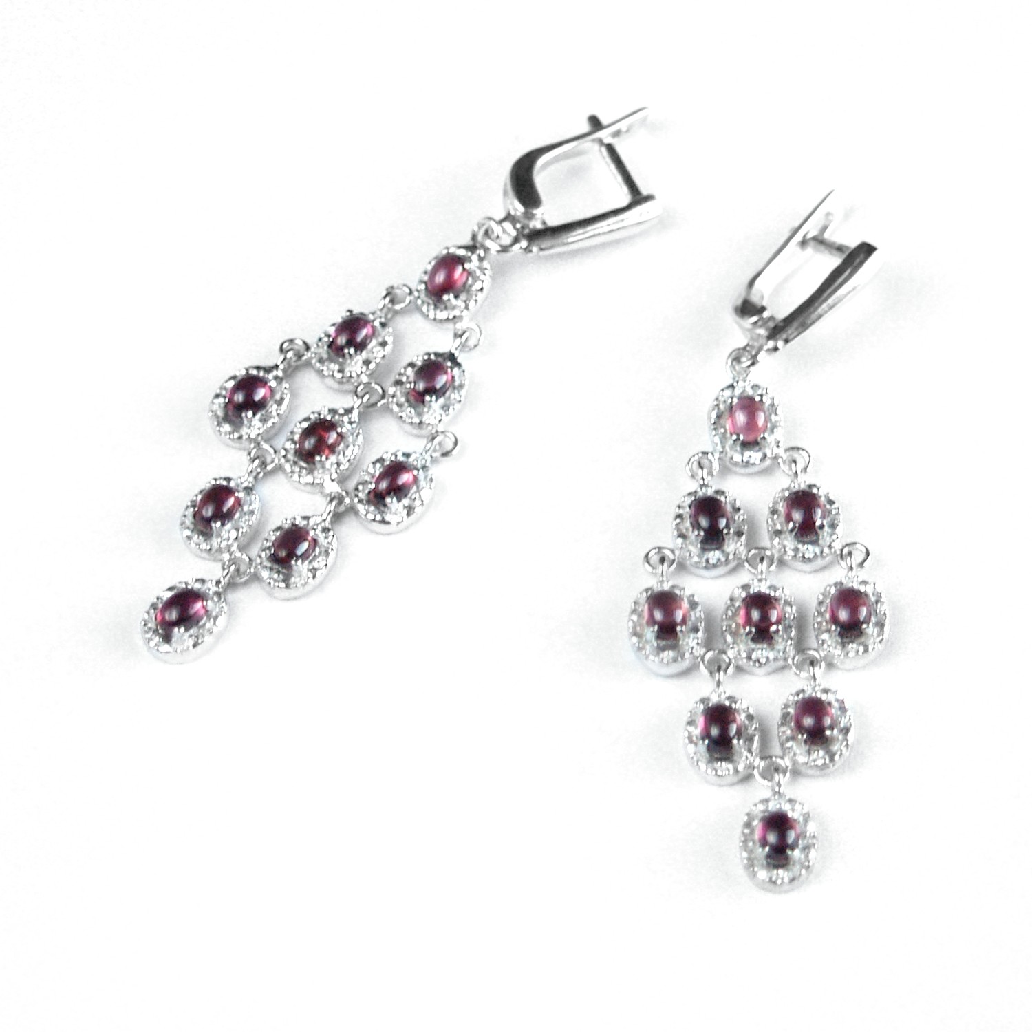 Ohrstecker Silber 925 Rhodolith Granat zauberhaft Ohrstecker Rhodolit