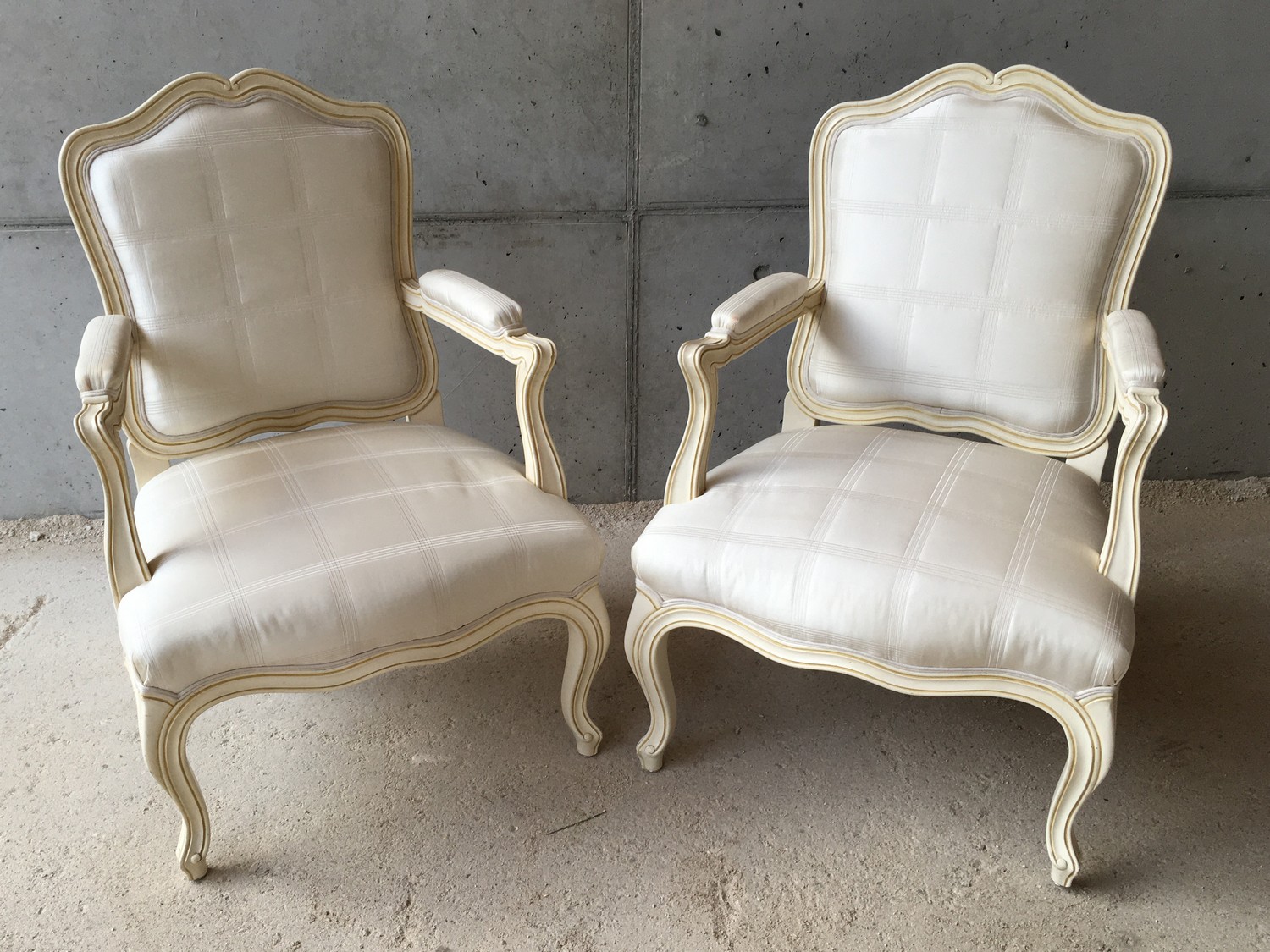 Sessel Vintage creme Shabby Chic