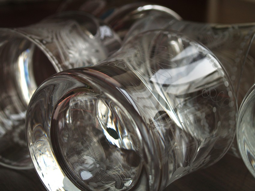 Wassergläser Kristall Kärnten Otto Egger Bauernstube