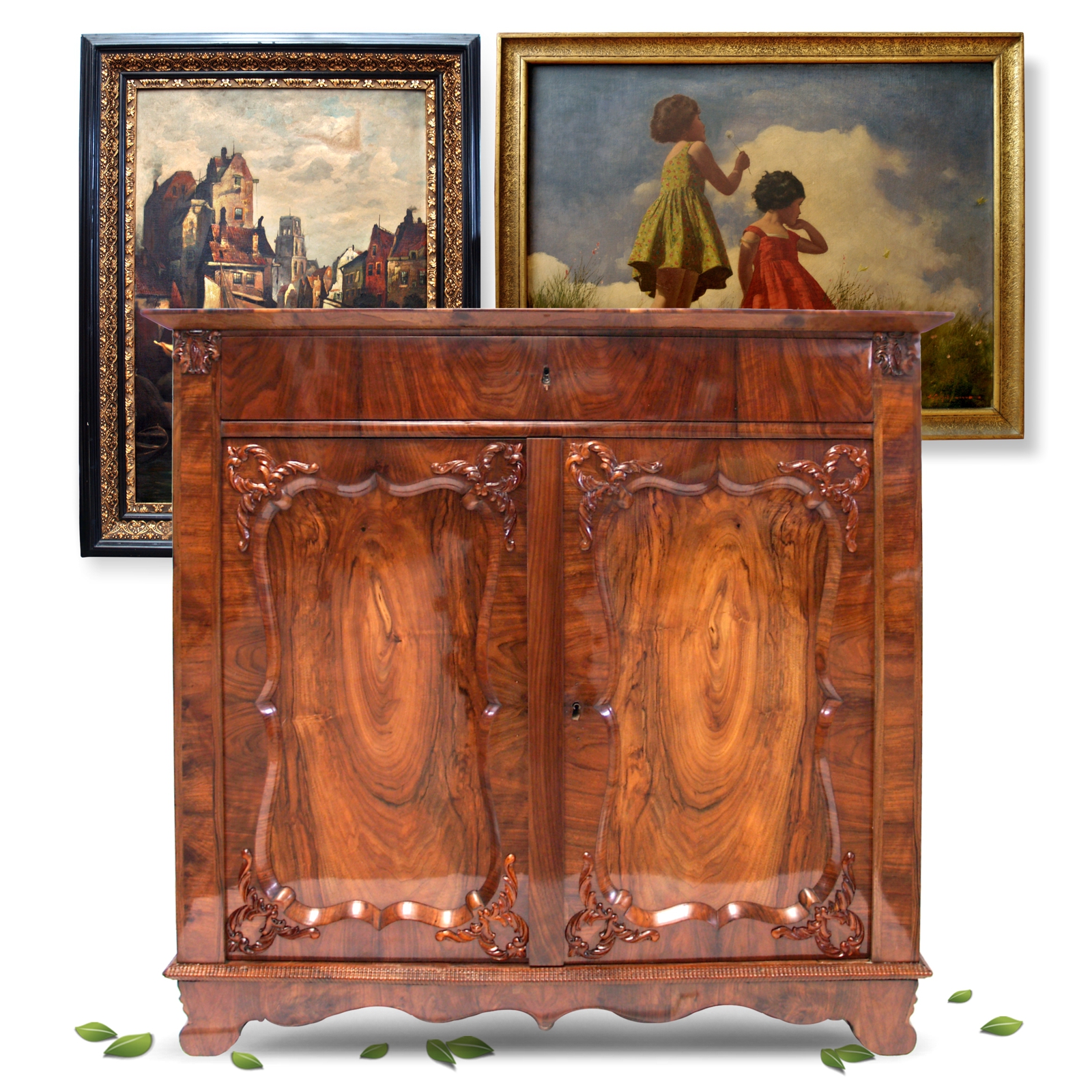 Kommode Antiquität Möbel antik restauriert HOchglanz poliert Schrank 17. Jhdt 18.