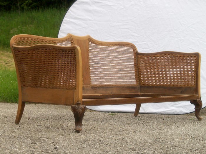 antikes Sofa Wiener Geflecht