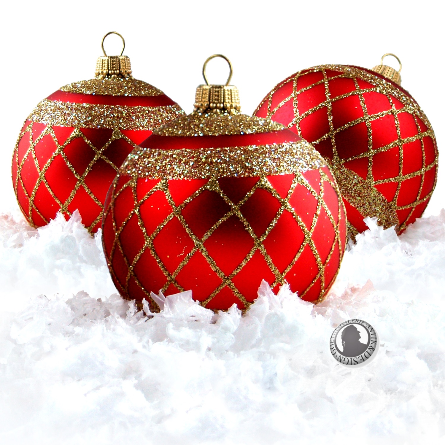 Christbaumschmuck Glas Kugel matt rot Glitter Gitter Christbaumkugeln borte gitter glas handarbeit mundgeblasen lauscha Christbaumschmuck Glaskugeln gold rot dekoriert gitter