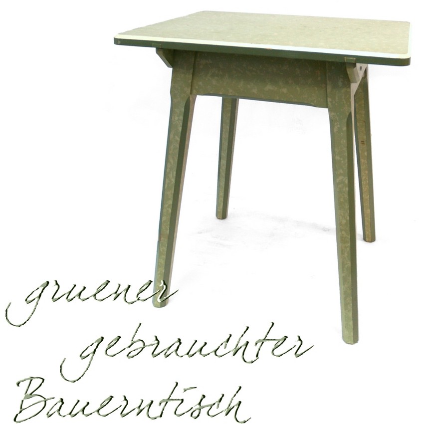 Jogltisch Vintage bemalter Tisch kleiner Küchentisch grün grüner Tisch