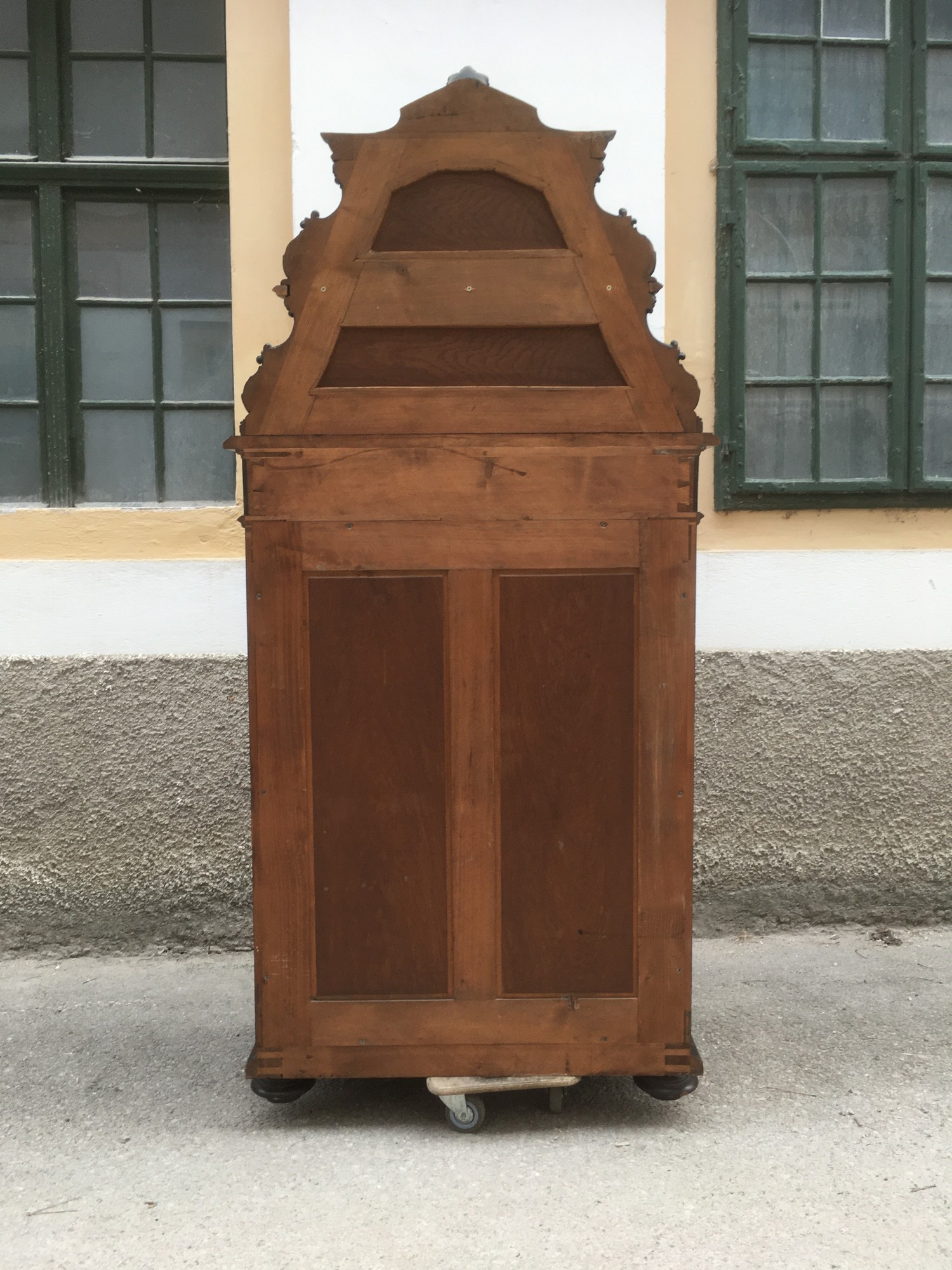 Vertiko antik schwarz Schrank Antiquität Möbel 1980 Planschrank Küchenschrank