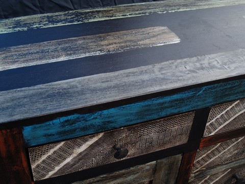 Kommode modern bemalt blau