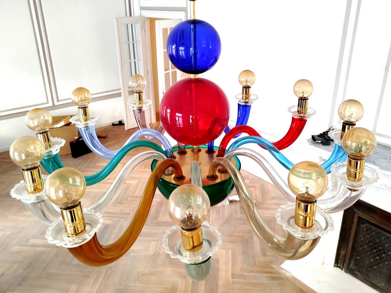 Gio Ponti Venini Kronleuchter 99.80 Multicolor 12-armig Gio Ponti Venini Kronleuchter 99.80 Multicolor 12-armig