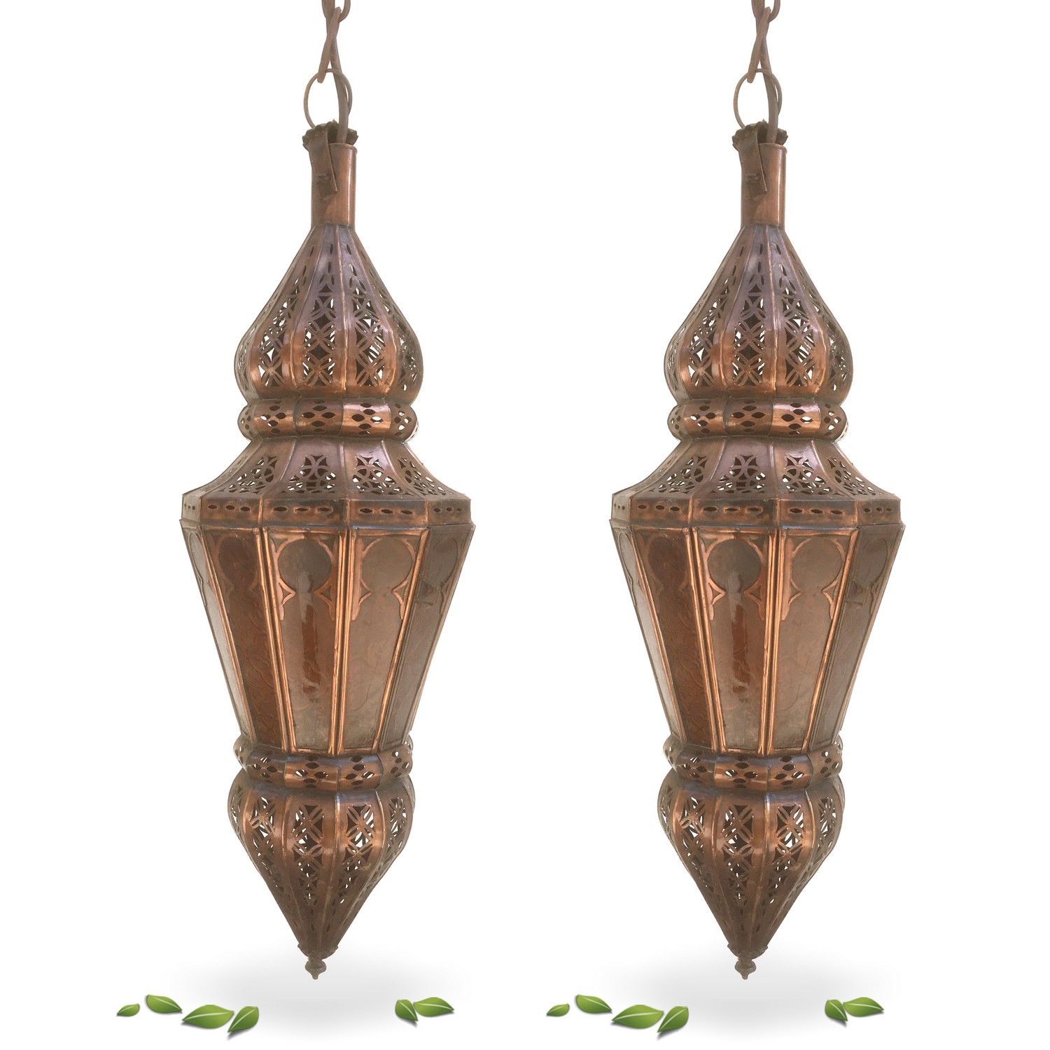 Leuchter Luster Orient Gläser Kupfer Laterne Tiffany Marokko