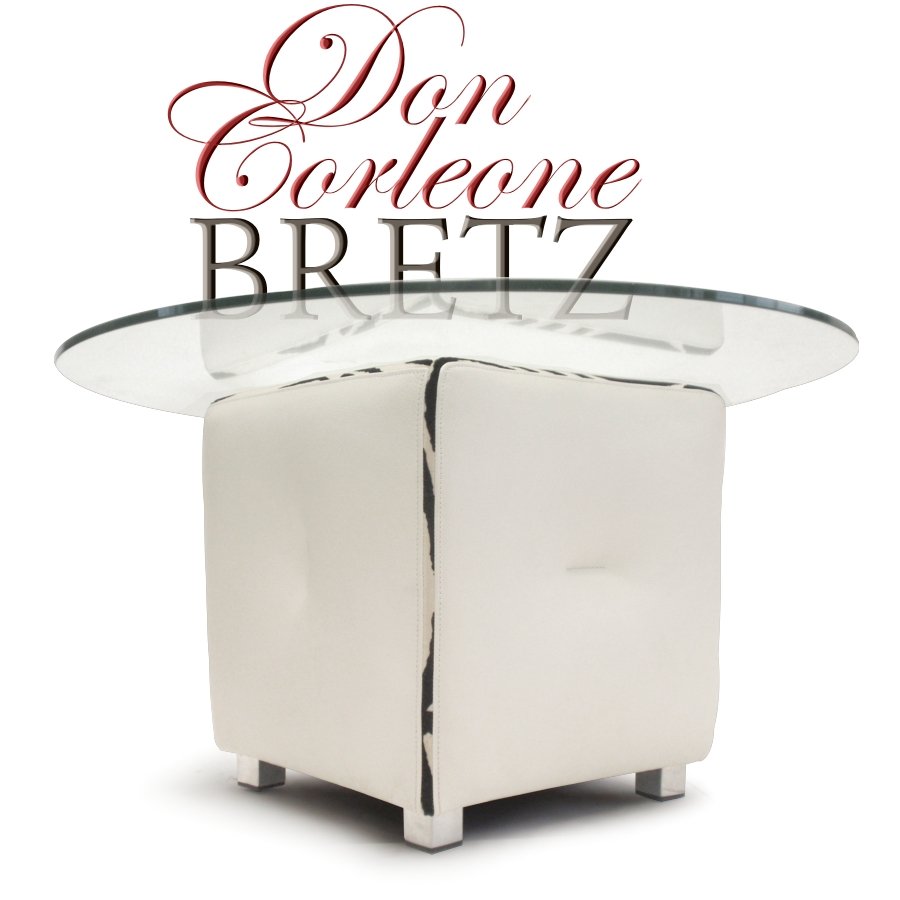 Bretz Couchtisch Leder Don Corleone weiss Zebra