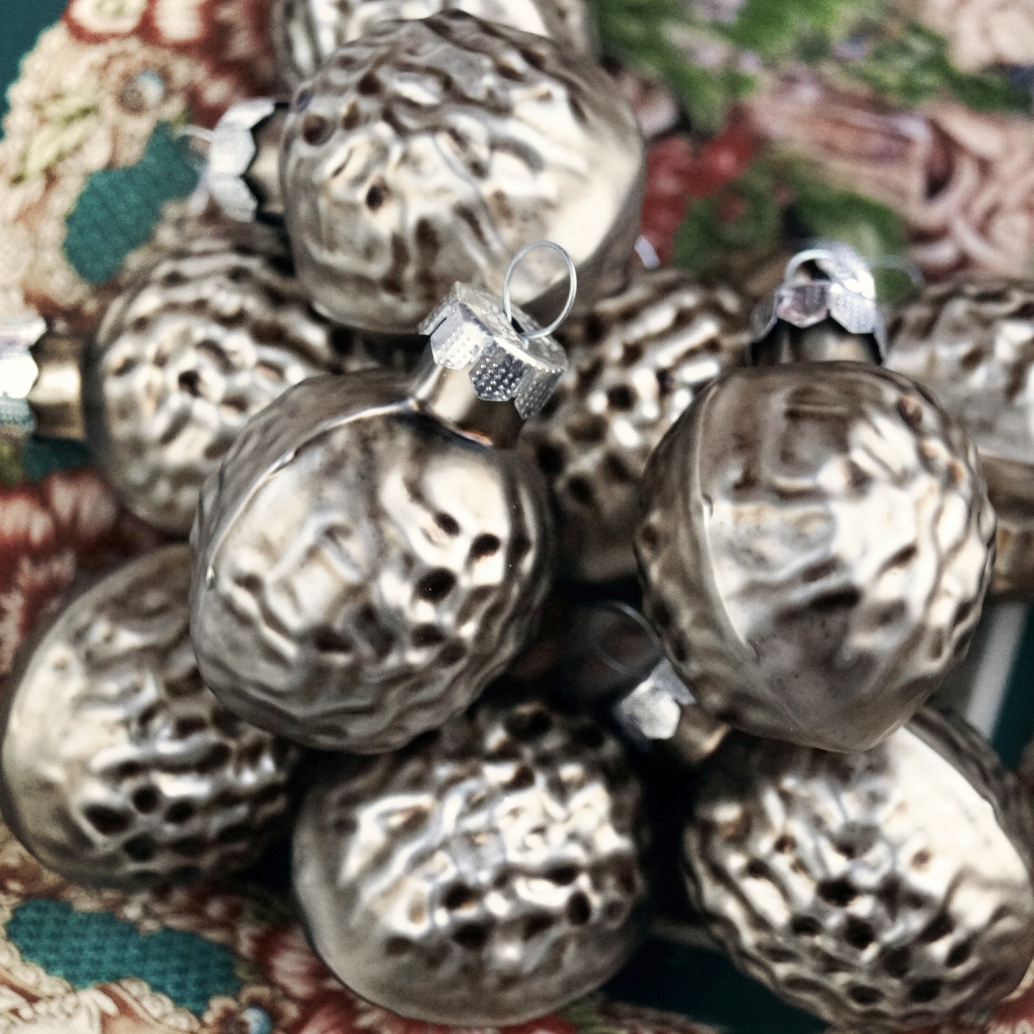 Christbaumschmuck Nüsse Weihnachten handgemacht Bronze Glas Walnuss Christbaumschmuck Nüsse Glas Weihnachtsbaumschmuck gold Nuss deko