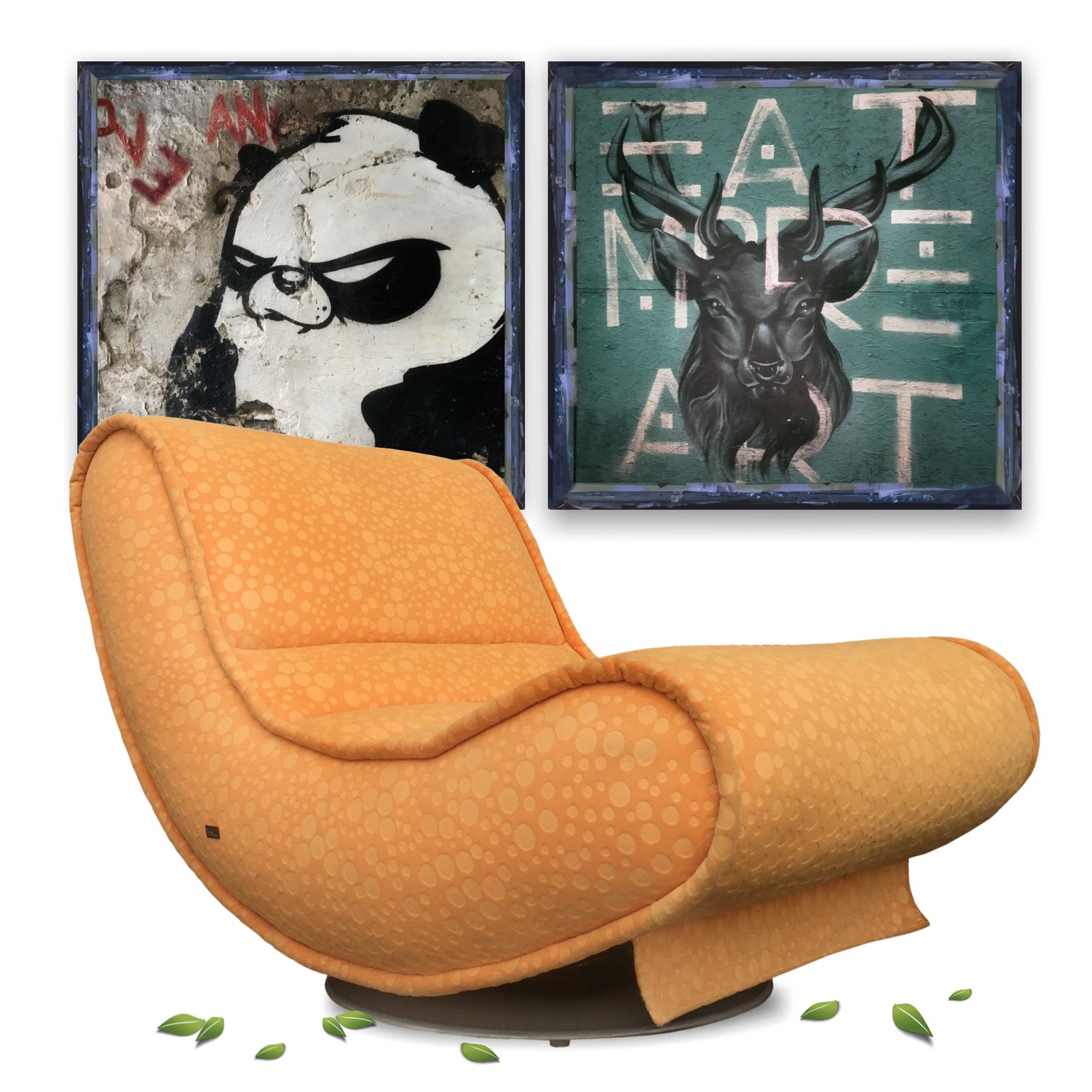 BRETZ Sessel Laola Hookipa gelb Drehsessel Wippstuhl Bretz Laola Schaukelstuhl Hookipa Stuhl zum Sofa DEsignklassiker Drehsessel