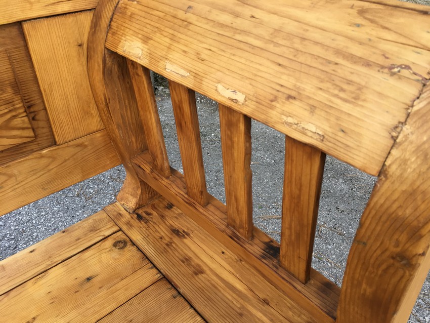 Weichholz Kuechenbank antik