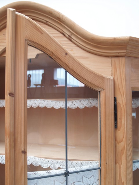 Landhaus Vitrine Schrankvitrine