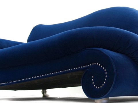 Bretz Sofa Gaudi Recamiere blau