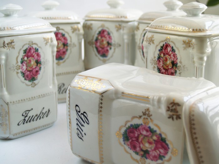 antike Vorratsdose Shabby Chic