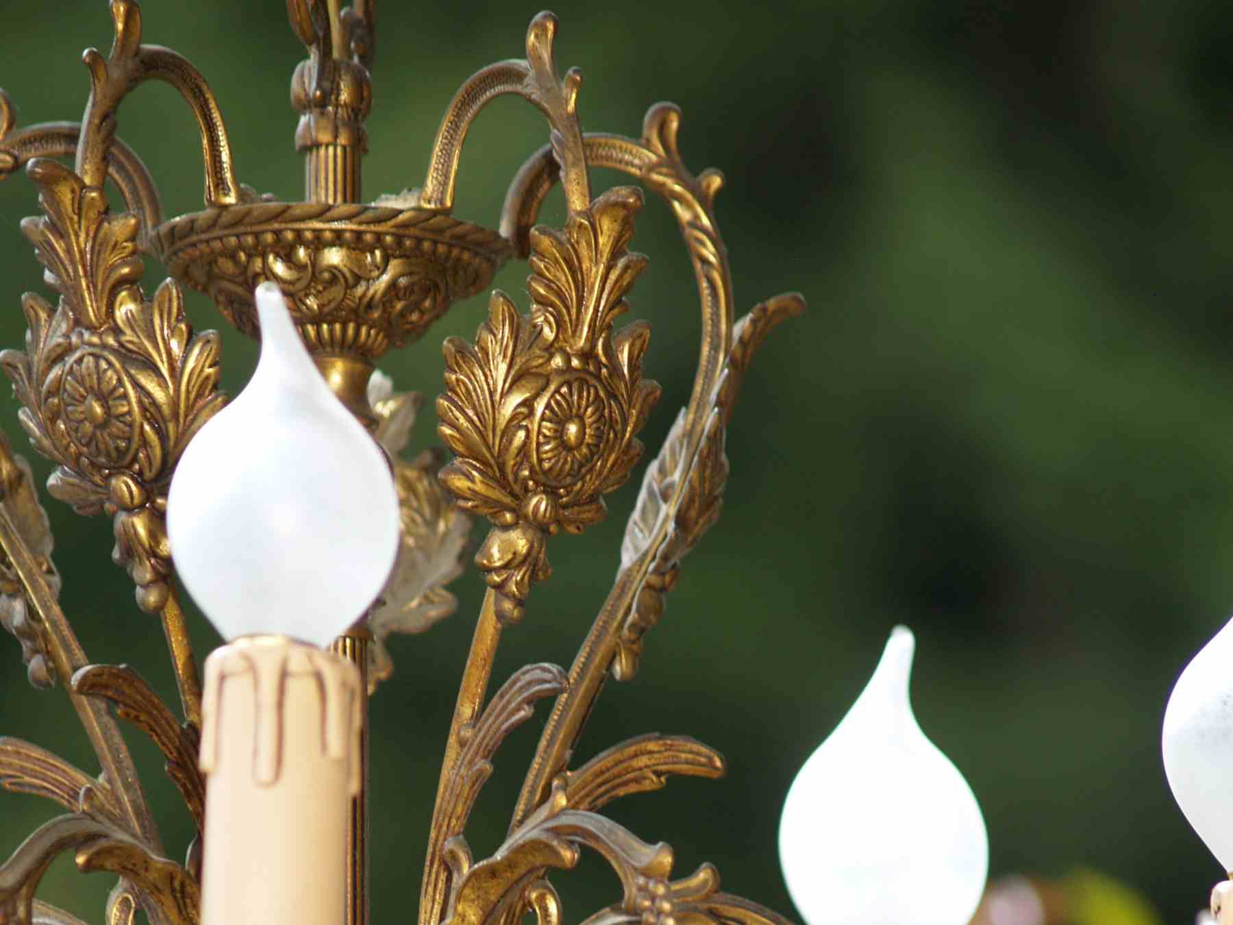 antiker Kronleuchter Bronze Historismus