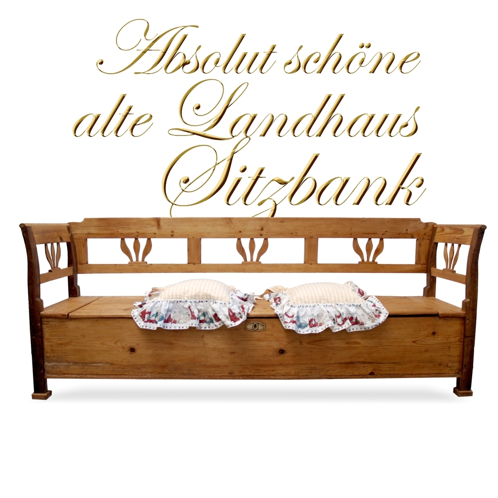 Truhe alte Sitztruhe Küchenbank Sitzbank Landhausstil Truhenbank antike Küchenbank