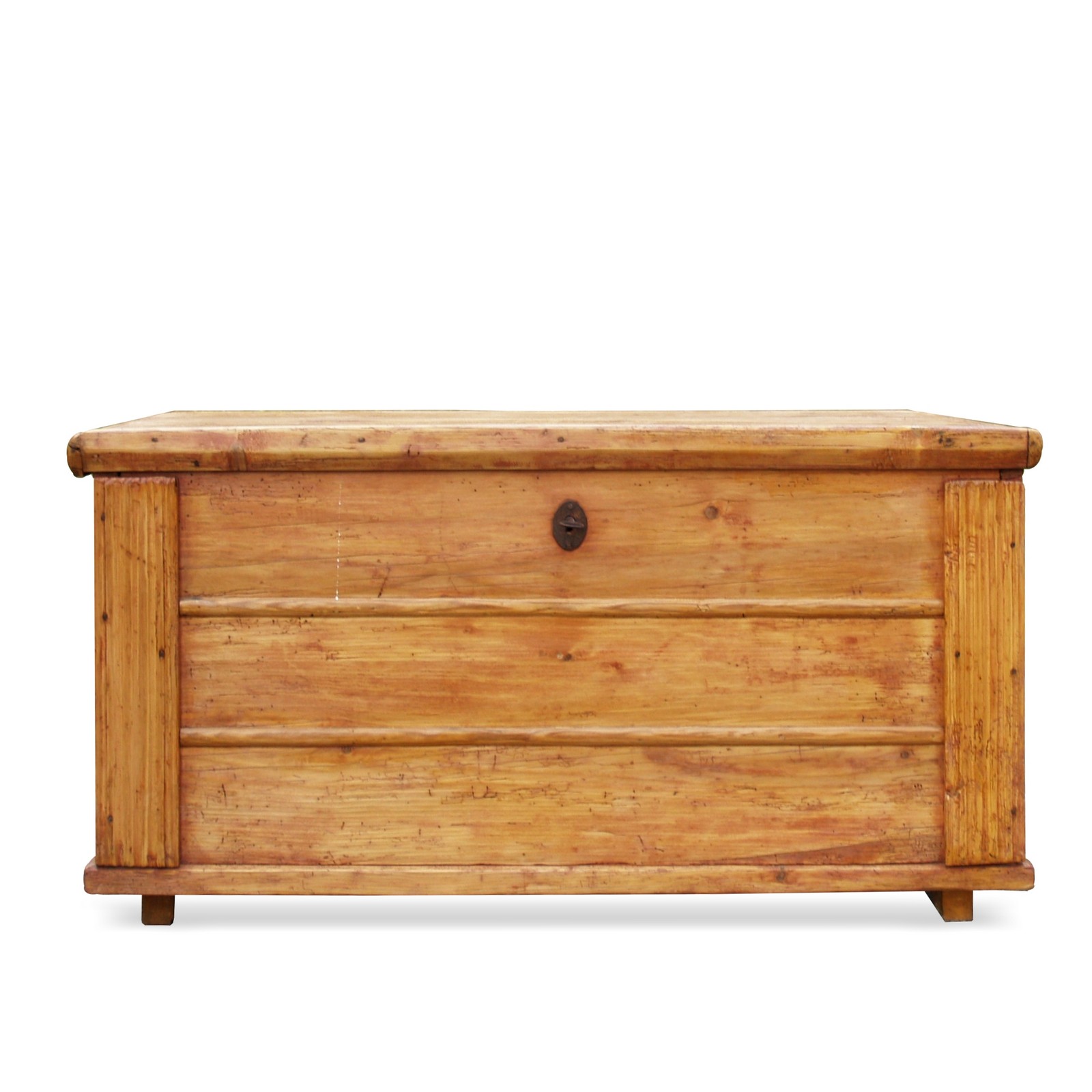 Vintage Truhe Holztruhe große Naturholz Bauerntruhe antikes Bauernmöbel Truhe antik groß