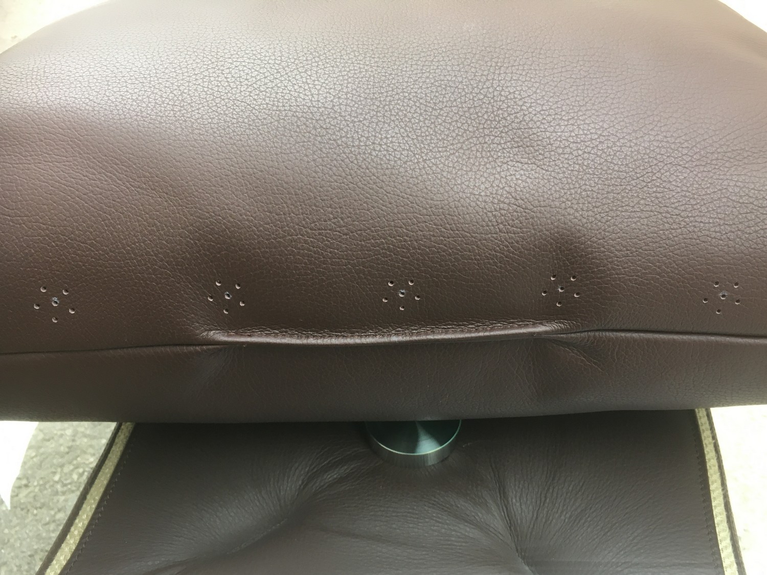 Bretz Kissen Polster rechteckig Leder braun für Sofa als Sofakissen