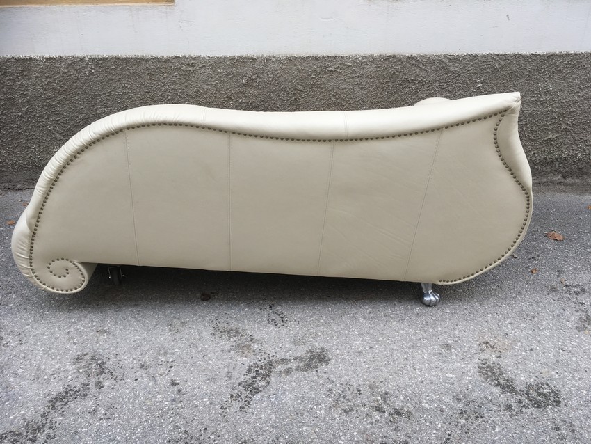 Bretz Gaudi Sofa Recamiere creme Leder