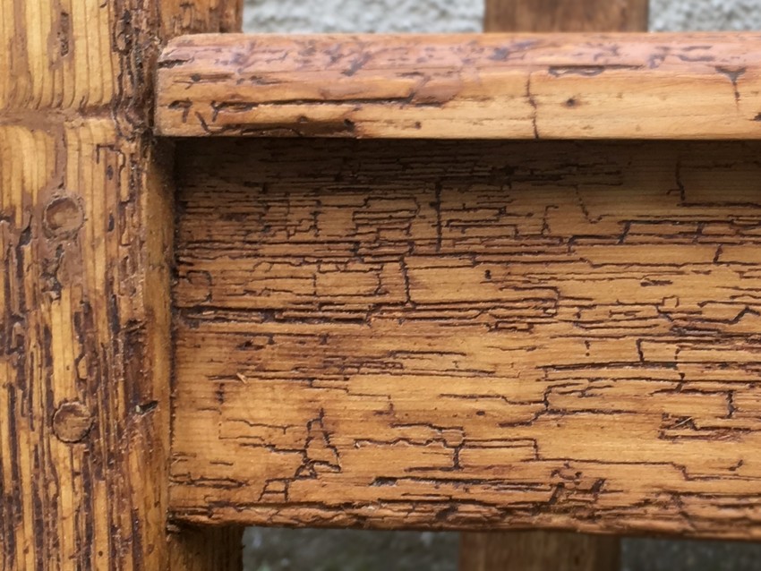 Sitzbank Landhaus Vollholz antik