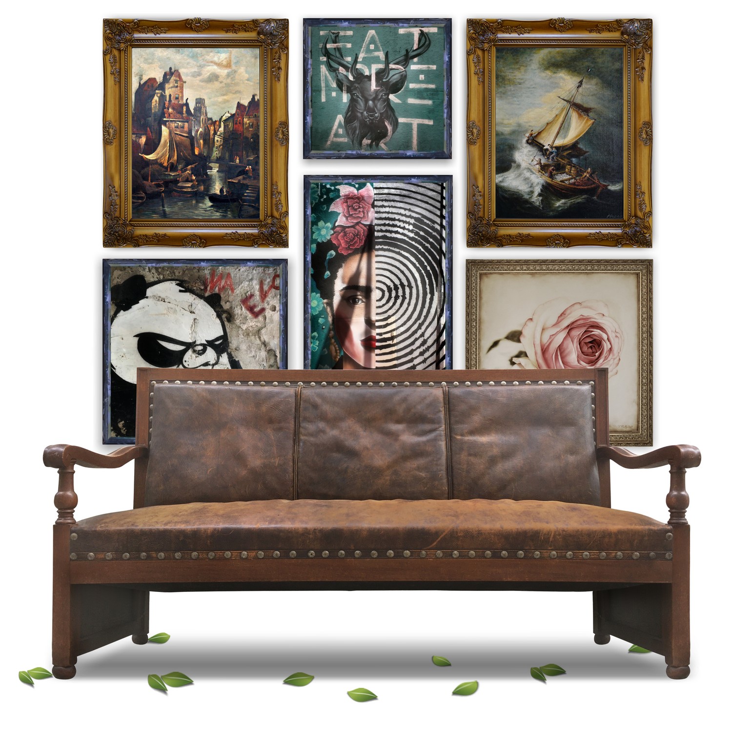 Sofa antik Jugendstil groß Eiche massiv Sitzbank Jugendstil Sitzbank Sofa groß Eiche massiv Leder braun antik