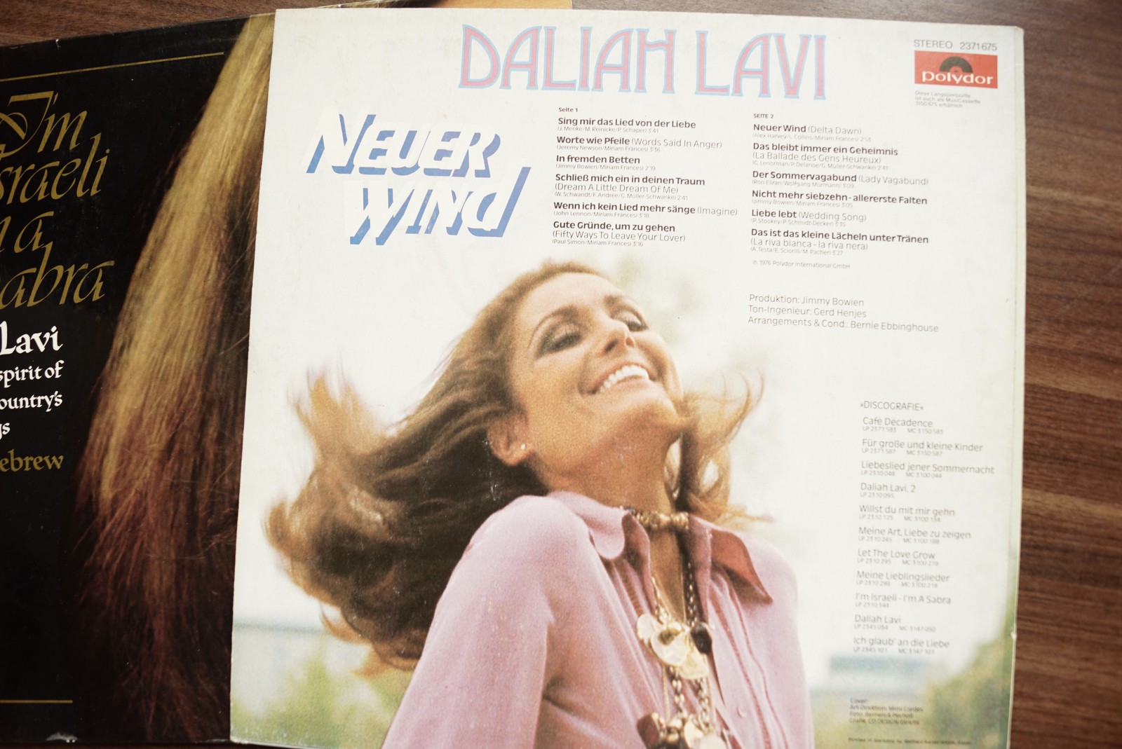 Schallplatte Vintage Vinyl Musik - Daliah Lavi "Neuer Wind"