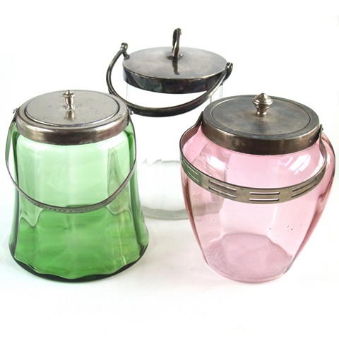 Keksdose Glas grün Vintage