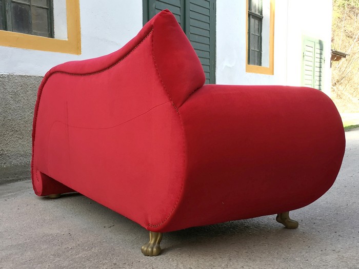 Bretz Recamiere Sofa rot gebraucht