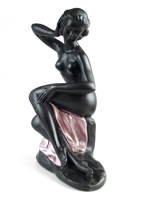 Aktfigur sitzend Vintage Studie Keramik Mid Century Design