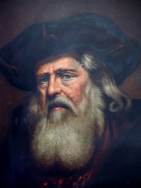 Gemälde Großes Galeriebild Portrait BÄRTIGER MANN mit Bilderrahmen