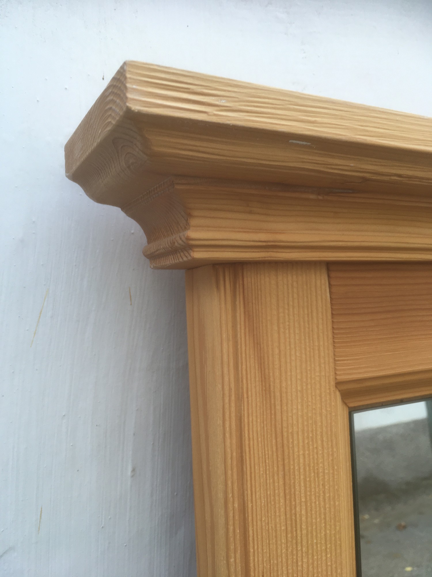 Garderobe Spiegel Wandpaneel groß Landhausstil Holz gebürstet Hotelmöbel 200