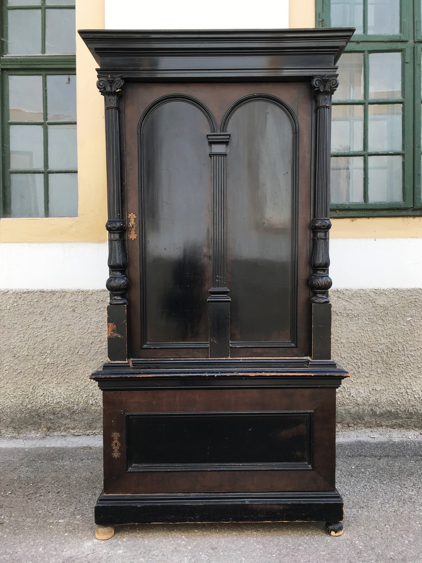 Schrank Vintage Bücherschrank antik Gründerzeit