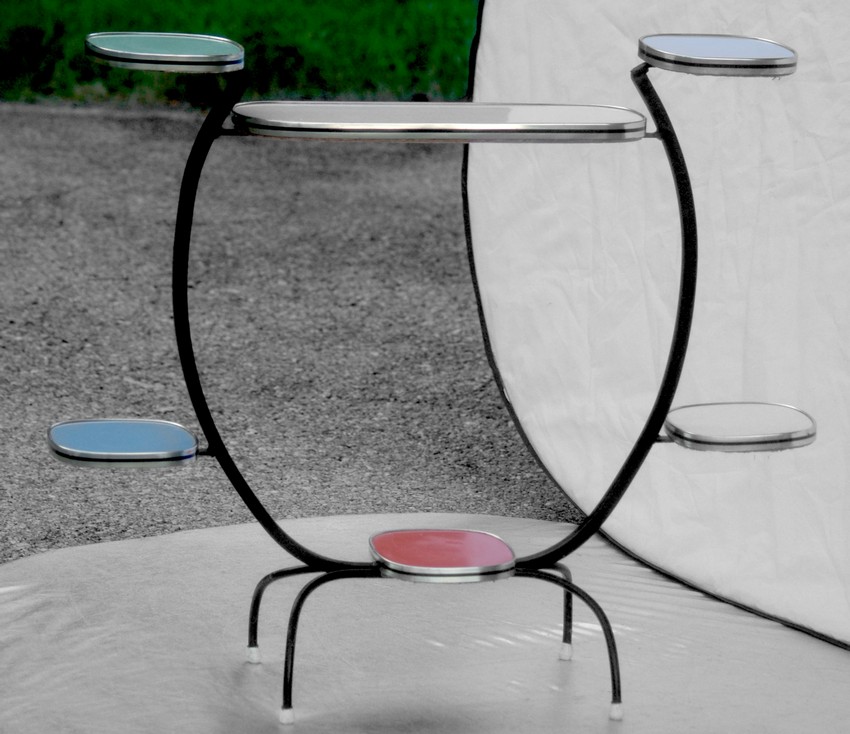 Blumentisch Vintage Pastell