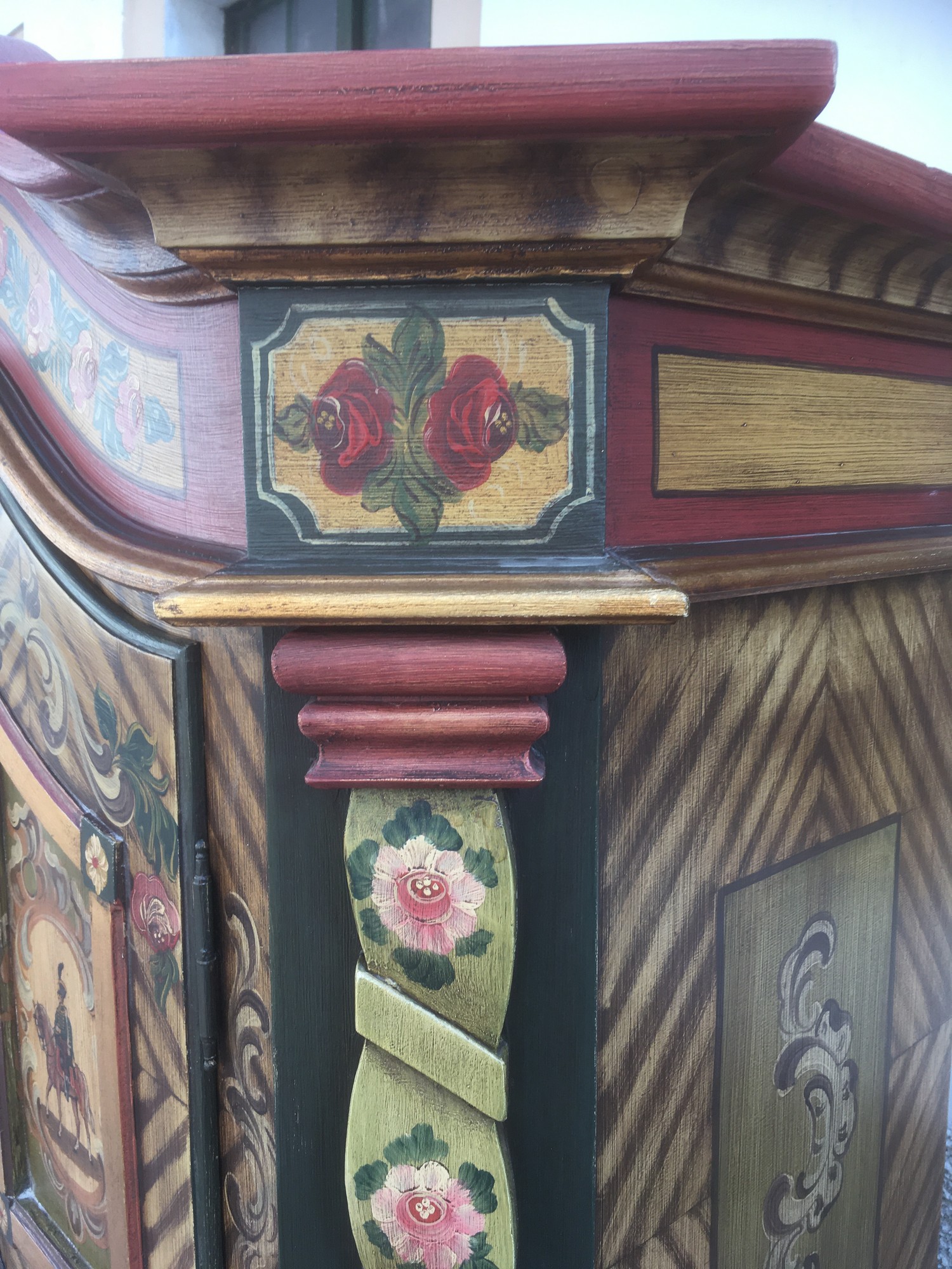 Bauernschrank Kleiderschrank Schrank handbemalt Bauernkasten Landhaus