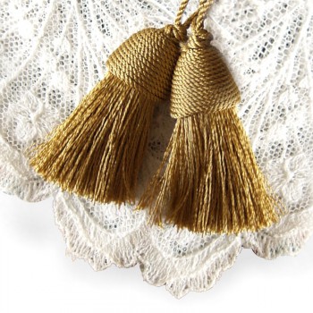 Bommeln Posamente Troddeln Serviettenringe 4er Set gold Bommel gold neu