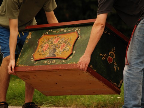 Bauerntruhe Vintage grün