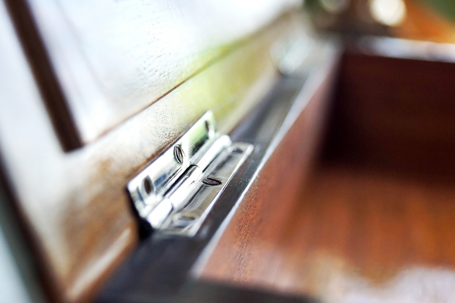 Schatulle Palisander antik Box Schmuckschatulle Geheimschloss Geheimfach