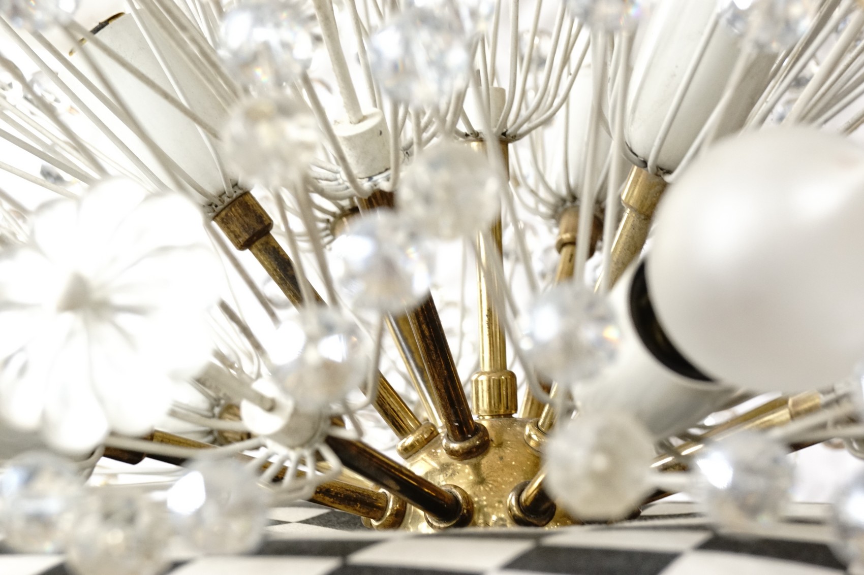 Deckenlampe Emil Stejnar Design Wandlampe Pusteblume Snowball Vintage Kristalle