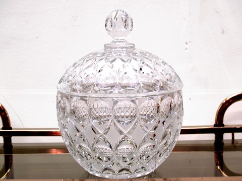 Bleikristall große Schüssel mit Deckel
