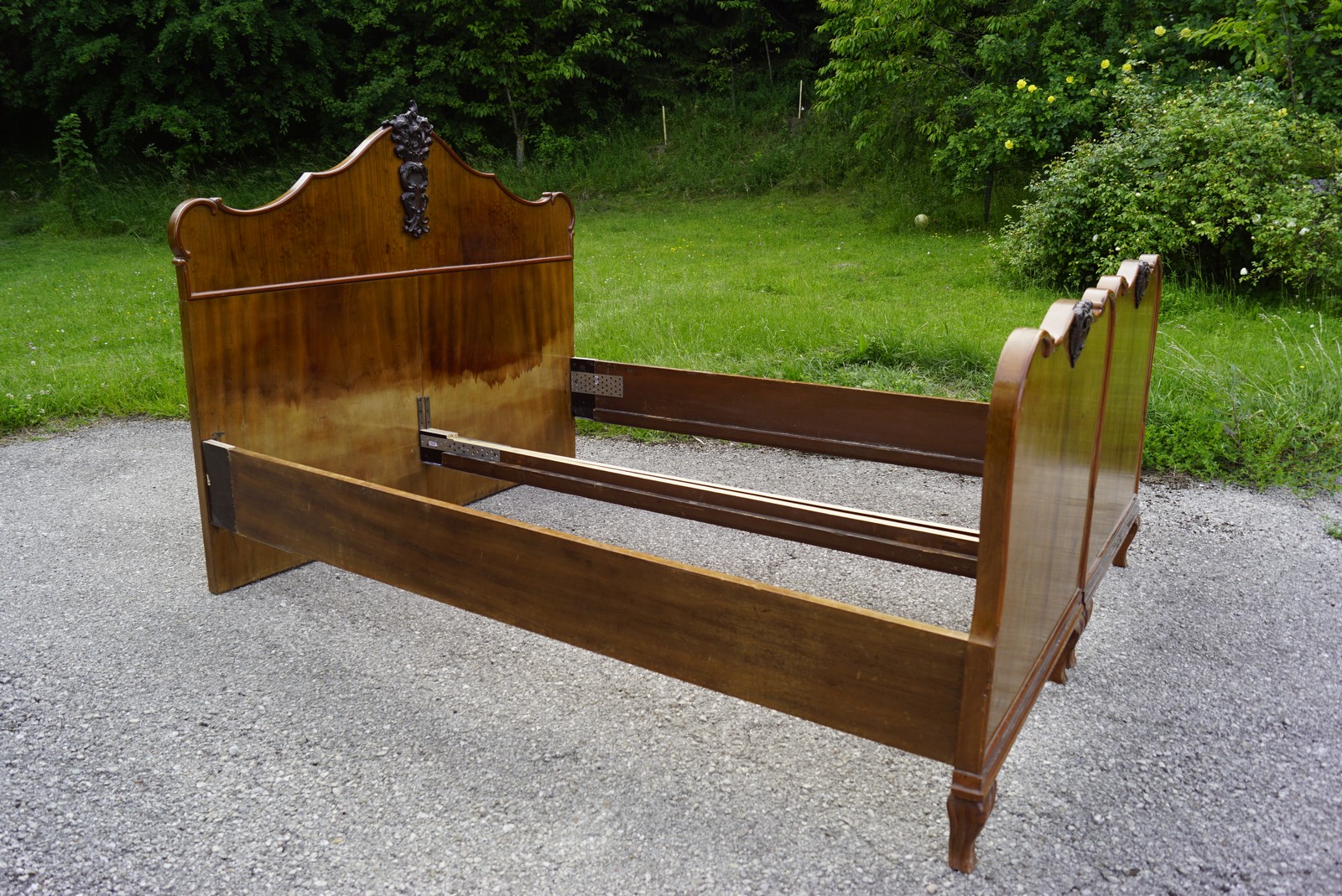 Bettrahmen Barockstil antik Doppelbett vintage