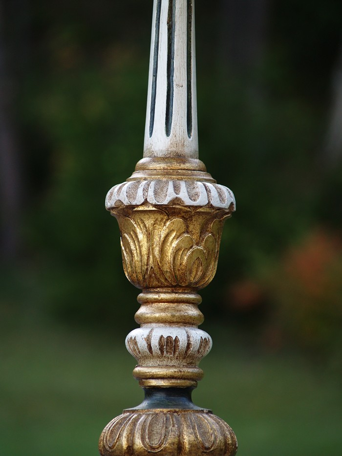 Stehlampe Vintage gold creme