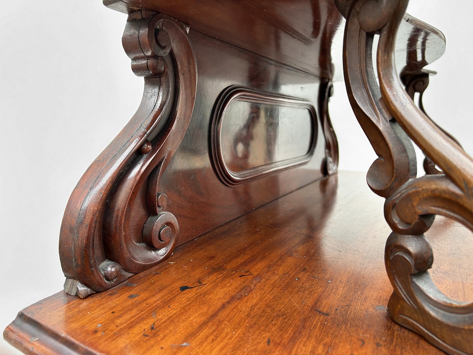 Spätbiedermeier Vertiko Halbschrank ca. 1860 mit Aufsatz antik