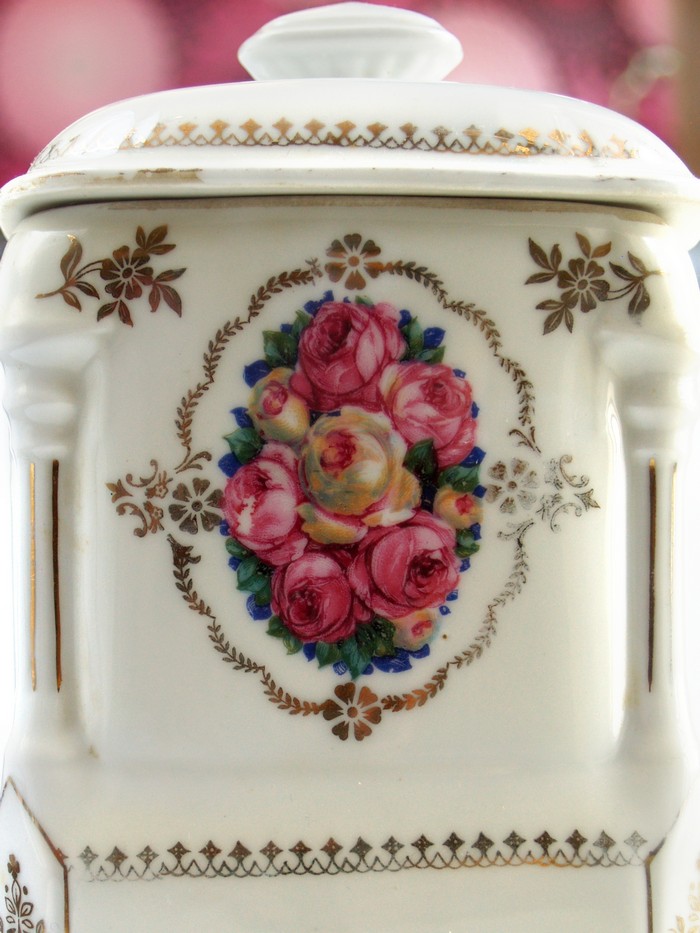 antike Vorratsdose Shabby Chic